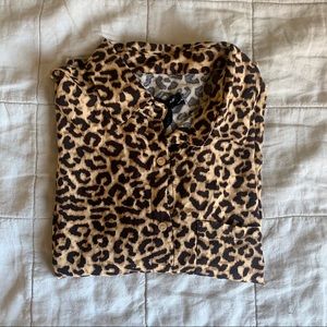 NWT Cotton On Leopard Button Down